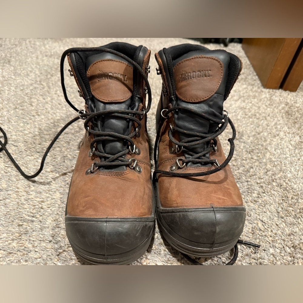 Rocky women’s composite toe work boots.